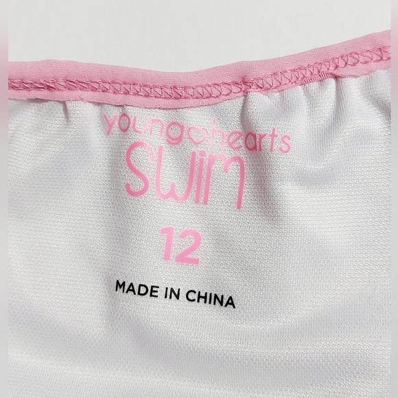 Ruffled Rainbow Colored Unicorn Young Hearts 2 Piece Swimsuit Girls Size 12 - Picture 6 of 6